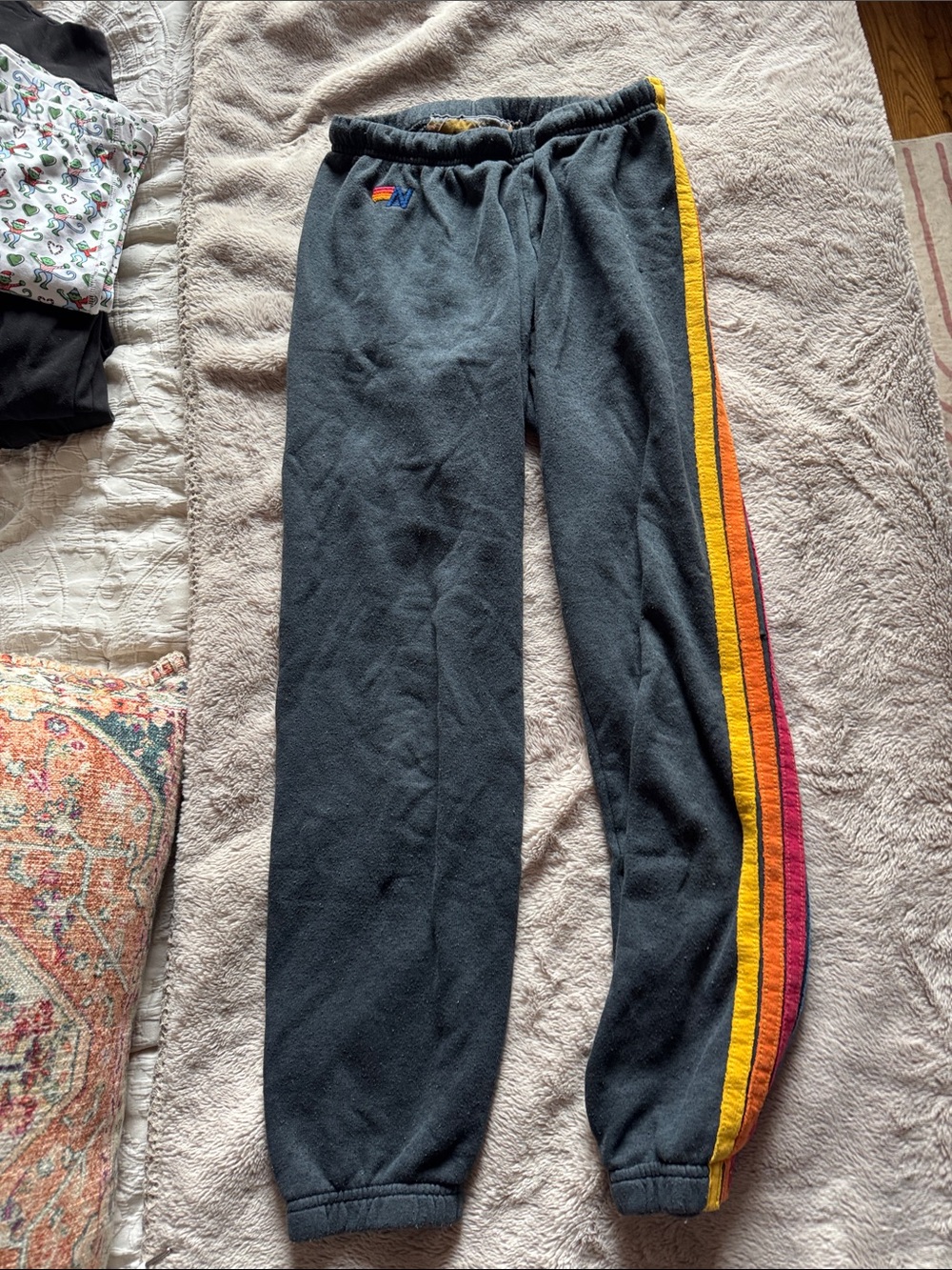 Aviator Nation Dark Gray Sweatshirt with Yellow Accent - Picture 1 of 5
